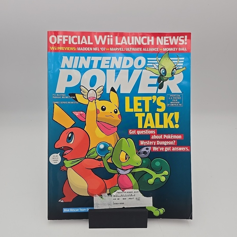 Nintendo Power Magazine Nov 2006 V209 Pokemon Cover Comic Poster Wii Launch News